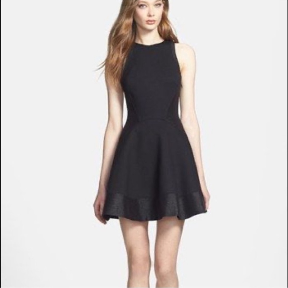 Ted Baker Black Sleeveless Fit-and-Flare Mini Dress Size 10
